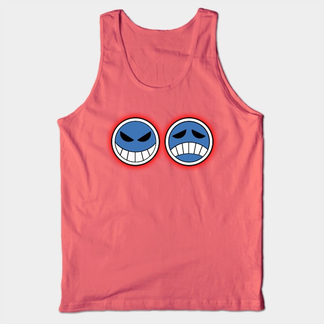 Ace Smile Frown Tank Top by JoWS